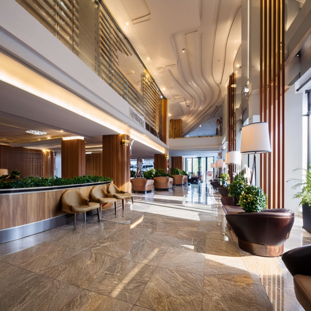 hotel lobby to inspire readers and give them a glimpse of what they could potentially own.